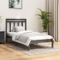 Giroletto Grigio in Legno Massello 90x190 cm 3FT Single