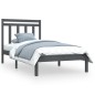 Giroletto Grigio in Legno Massello 90x190 cm 3FT Single