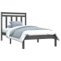 Giroletto Grigio in Legno Massello 90x190 cm 3FT Single