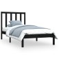 Giroletto Nero Legno Massello Pino 75x190 cm 2FT6 Small Single Giroletto Nero Legno Massello Pino 75x190 cm 2FT6 Small Single