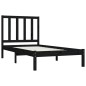 Giroletto Nero Legno Massello Pino 75x190 cm 2FT6 Small Single Giroletto Nero Legno Massello Pino 75x190 cm 2FT6 Small Single