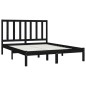 Giroletto Nero in Legno Massello Pino 150x200 cm 5FT King Size Giroletto Nero in Legno Massello Pino 150x200 cm 5FT King Size
