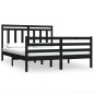 Giroletto Nero in Legno Massello 120x190 cm 4FT Small Double Giroletto Nero in Legno Massello 120x190 cm 4FT Small Double