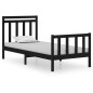 Giroletto Nero in Legno Massello 75x190 cm 2FT6 Small Single Giroletto Nero in Legno Massello 75x190 cm 2FT6 Small Single