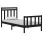 Giroletto Nero in Legno Massello 75x190 cm 2FT6 Small Single Giroletto Nero in Legno Massello 75x190 cm 2FT6 Small Single