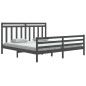 Giroletto Grigio in Legno Massello 180x200 cm 6FT Super King