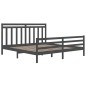 Giroletto Grigio in Legno Massello 180x200 cm 6FT Super King