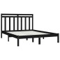 vidaXL Giroletto Nero in Legno Massello 140x200 cm vidaXL Giroletto Nero in Legno Massello 140x200 cm
