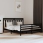 Giroletto Nero in Legno Massello 180x200 cm 6FT Super King Giroletto Nero in Legno Massello 180x200 cm 6FT Super King