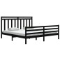 Giroletto Nero in Legno Massello 180x200 cm 6FT Super King Giroletto Nero in Legno Massello 180x200 cm 6FT Super King