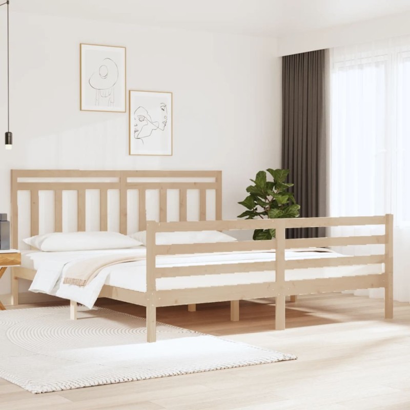 Giroletto in Legno Massello 180x200 cm 6FT Super King Giroletto in Legno Massello 180x200 cm 6FT Super King