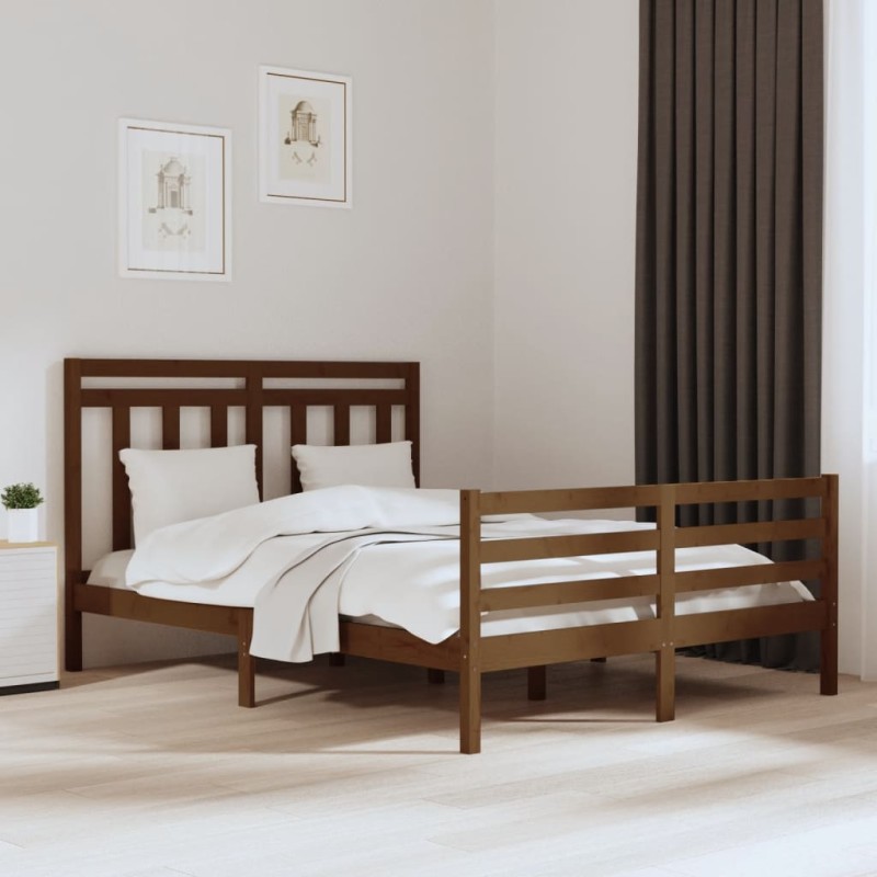Giroletto Miele in Legno Massello 150x200 cm 5FT King Size Giroletto Miele in Legno Massello 150x200 cm 5FT King Size