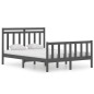 Giroletto Grigio in Legno Massello 120x190 cm 4FT Small Double Giroletto Grigio in Legno Massello 120x190 cm 4FT Small Double
