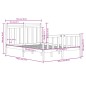 Giroletto Grigio in Legno Massello 120x190 cm 4FT Small Double Giroletto Grigio in Legno Massello 120x190 cm 4FT Small Double