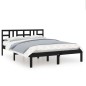 Giroletto Nero in Legno Massello 180x200 cm 6FT Super King Giroletto Nero in Legno Massello 180x200 cm 6FT Super King