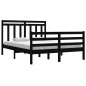 Giroletto Nero in Legno Massello 135x190 cm 4FT6 Double