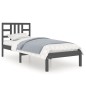 Giroletto Grigio in Legno Massello 90x190 cm 3FT Single Giroletto Grigio in Legno Massello 90x190 cm 3FT Single