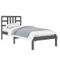 Giroletto Grigio in Legno Massello 90x190 cm 3FT Single Giroletto Grigio in Legno Massello 90x190 cm 3FT Single