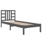 Giroletto Grigio in Legno Massello 90x190 cm 3FT Single Giroletto Grigio in Legno Massello 90x190 cm 3FT Single