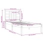 Giroletto Grigio in Legno Massello 90x190 cm 3FT Single Giroletto Grigio in Legno Massello 90x190 cm 3FT Single
