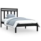 Giroletto Nero in Legno Massello 75x190 cm 2FT6 Small Single Giroletto Nero in Legno Massello 75x190 cm 2FT6 Small Single