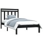 Giroletto Nero in Legno Massello 75x190 cm 2FT6 Small Single Giroletto Nero in Legno Massello 75x190 cm 2FT6 Small Single