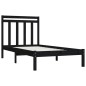 Giroletto Nero in Legno Massello 75x190 cm 2FT6 Small Single Giroletto Nero in Legno Massello 75x190 cm 2FT6 Small Single