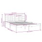 vidaXL Giroletto Grigio in Legno Massello 160x200 cm vidaXL Giroletto Grigio in Legno Massello 160x200 cm