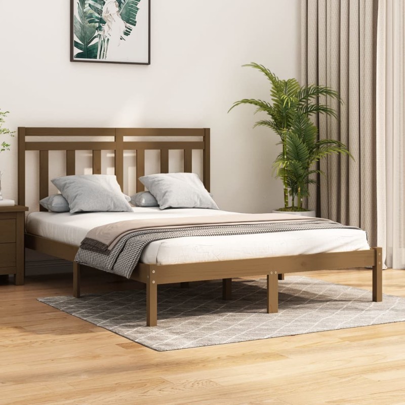 Giroletto Miele in Legno Massello 150x200 cm 5FT King Size Giroletto Miele in Legno Massello 150x200 cm 5FT King Size