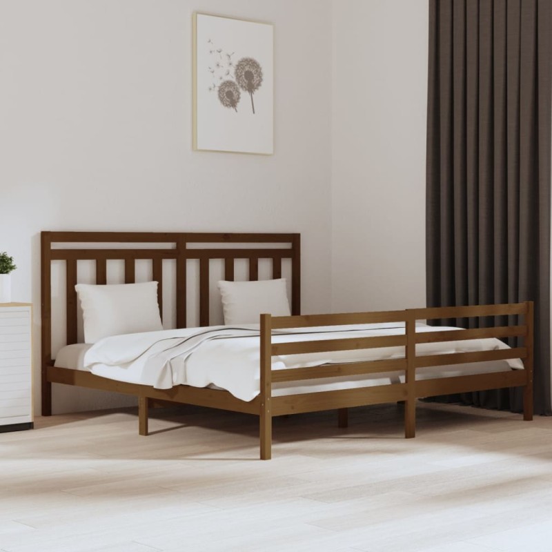 Giroletto Miele in Legno Massello 180x200 cm 6FT Super King