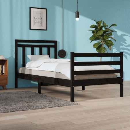 Giroletto Nero in Legno Massello 100x200 cm
