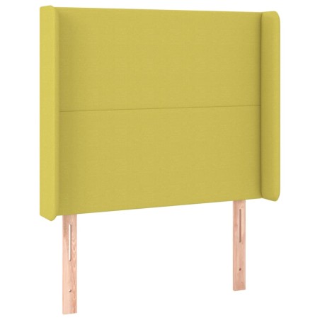 Testiera ad Orecchio Verde 103x16x118/128 cm in Tessuto