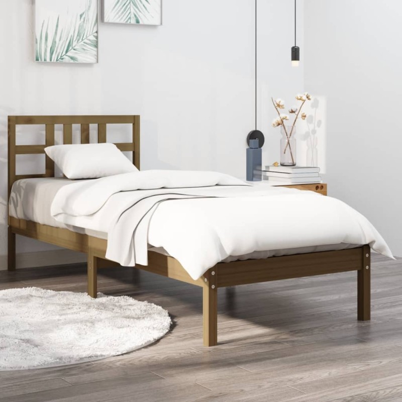 Giroletto Miele in Legno Massello 75x190 cm 2FT6 Small Single Giroletto Miele in Legno Massello 75x190 cm 2FT6 Small Single