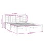 Giroletto Nero in Legno Massello 120x190 cm 4FT Small Double Giroletto Nero in Legno Massello 120x190 cm 4FT Small Double