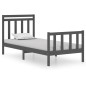 Giroletto Grigio in Legno Massello 75x190 cm 2FT6 Small Single Giroletto Grigio in Legno Massello 75x190 cm 2FT6 Small Single