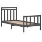 Giroletto Grigio in Legno Massello 75x190 cm 2FT6 Small Single Giroletto Grigio in Legno Massello 75x190 cm 2FT6 Small Single