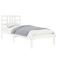 vidaXL Giroletto Bianco in Legno Massello 90x200 cm vidaXL Giroletto Bianco in Legno Massello 90x200 cm