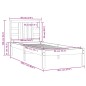 Giroletto Grigio in Legno Massello 90x200 cm Giroletto Grigio in Legno Massello 90x200 cm