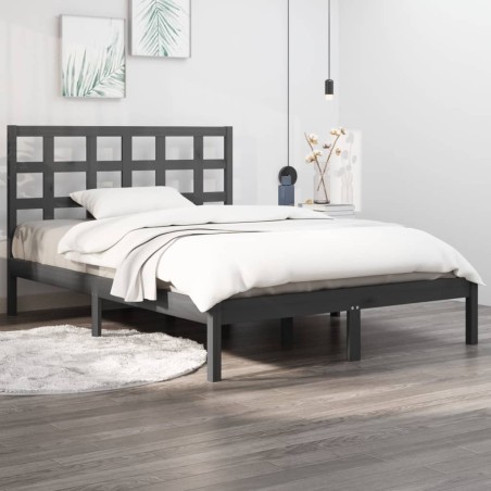 Giroletto Grigio in Legno Massello 180x200 cm 6FT Super King