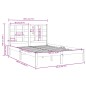 Giroletto Grigio in Legno Massello 180x200 cm 6FT Super King