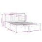 vidaXL Giroletto Nero in Legno Massello 200x200 cm