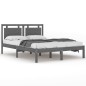 Giroletto Grigio in Legno Massello 150x200 cm 5FT King Size Giroletto Grigio in Legno Massello 150x200 cm 5FT King Size