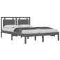 Giroletto Grigio in Legno Massello 150x200 cm 5FT King Size Giroletto Grigio in Legno Massello 150x200 cm 5FT King Size