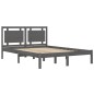 Giroletto Grigio in Legno Massello 150x200 cm 5FT King Size Giroletto Grigio in Legno Massello 150x200 cm 5FT King Size
