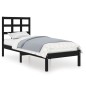 Giroletto Nero in Legno Massello 75x190 cm 2FT6 Small Single Giroletto Nero in Legno Massello 75x190 cm 2FT6 Small Single