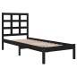 Giroletto Nero in Legno Massello 75x190 cm 2FT6 Small Single Giroletto Nero in Legno Massello 75x190 cm 2FT6 Small Single