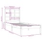 Giroletto Nero in Legno Massello 75x190 cm 2FT6 Small Single Giroletto Nero in Legno Massello 75x190 cm 2FT6 Small Single