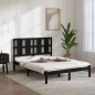 Giroletto Nero in Legno Massello 120x190 cm 4FT Small Double Giroletto Nero in Legno Massello 120x190 cm 4FT Small Double