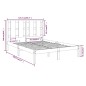 Giroletto Nero in Legno Massello 120x190 cm 4FT Small Double Giroletto Nero in Legno Massello 120x190 cm 4FT Small Double