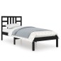 Giroletto Nero in Legno Massello 75x190 cm 2FT6 Small Single Giroletto Nero in Legno Massello 75x190 cm 2FT6 Small Single